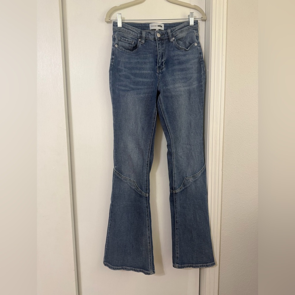 Fashion Nova Blue Flare Jeans